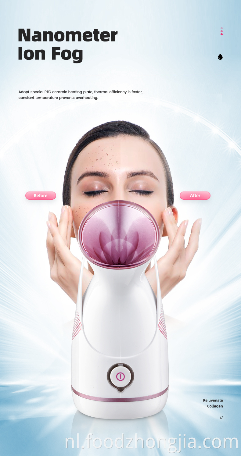 Professionele mini elektrisch huis hete mist nano spray spa sauna stoomboot voor gezichtsbehandeling